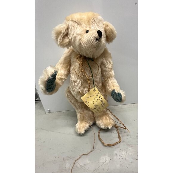 Vintage Handmade Beige SMALL BEAR By Sonia Small "Charlie" One Of A Kind Jointed - Picture 6 of 10